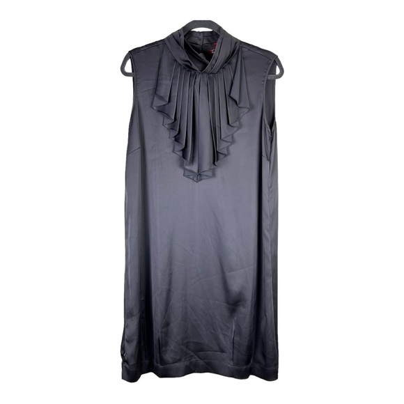 NEW YORK COMPANY COLLECTION Women's XL Gray Dress Silky High Neck - Picture 1 of 14